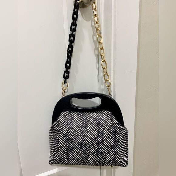 Handmade Genuine Calfskin Wooden Frame Satchel/Shoulder Bag/Crossbody - Picture 1 of 16